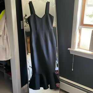 Bailey Black Mermaid Midi Bodycon Dress - Black l M